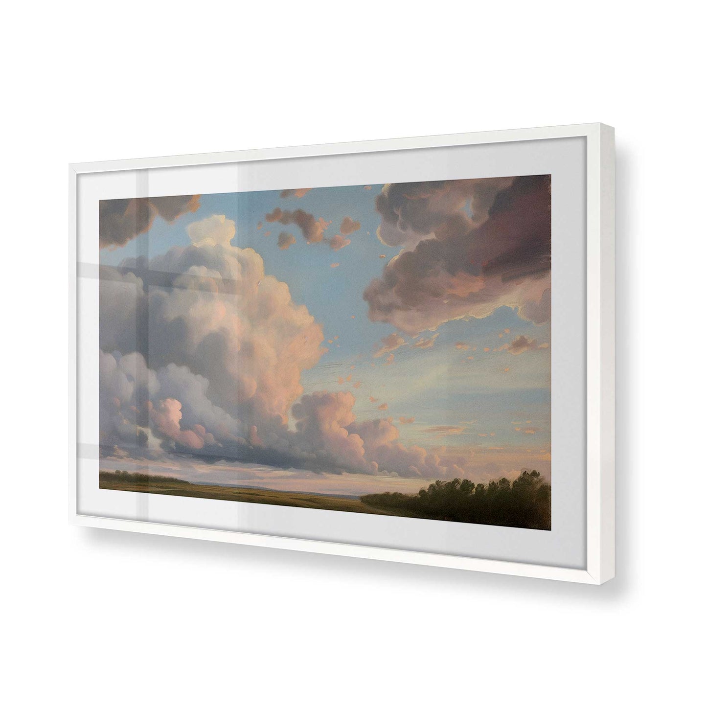 [Color:Opaque White] Picture of art in a Opaque White frame of the corner