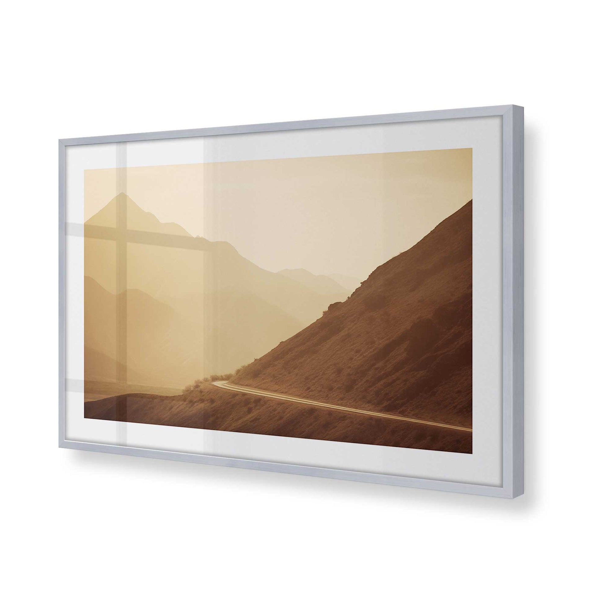 [Color:Polished Chrome] Picture of art in a Polished Chrome frame of the corner