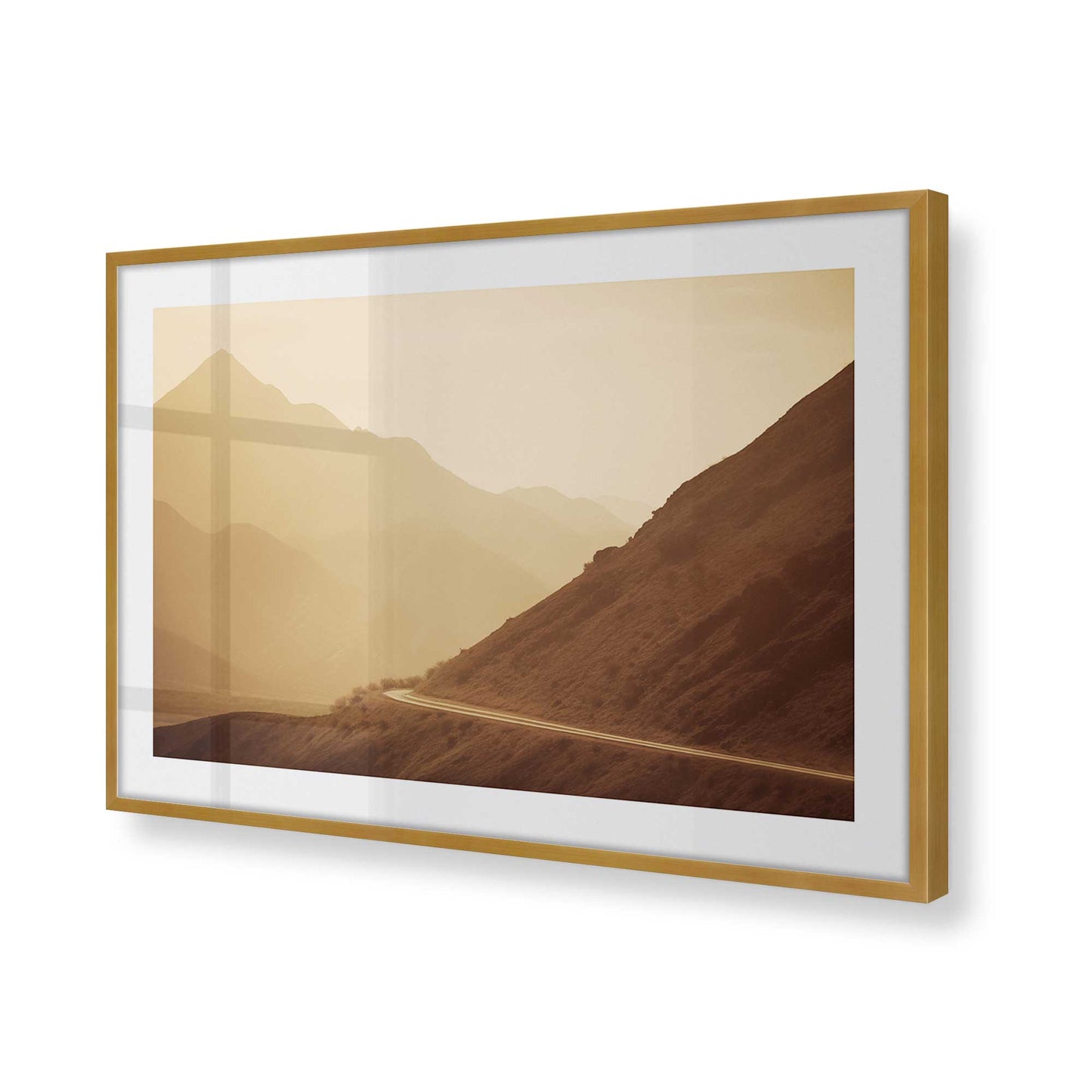 [Color:Polished Gold] Picture of art in a Polished Gold frame of the corner