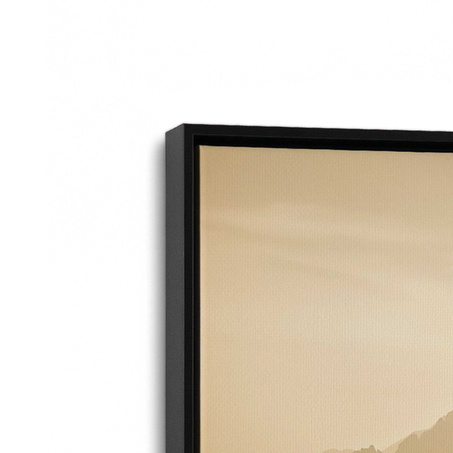 [Color:Satin Black] Picture of art in a Satin Black frame at an angle