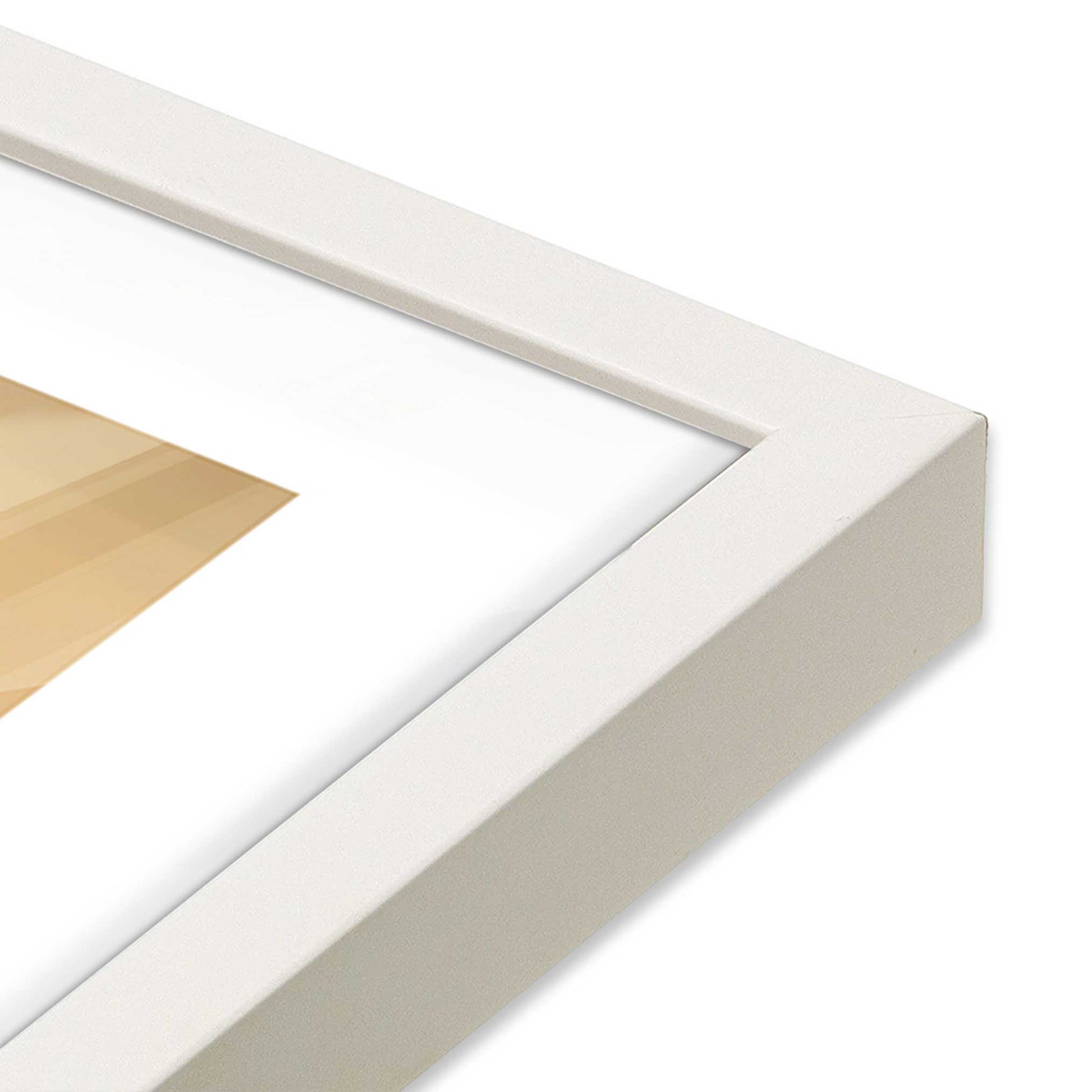 [Color:Opaque White] Picture of art in a Opaque White frame at an angle