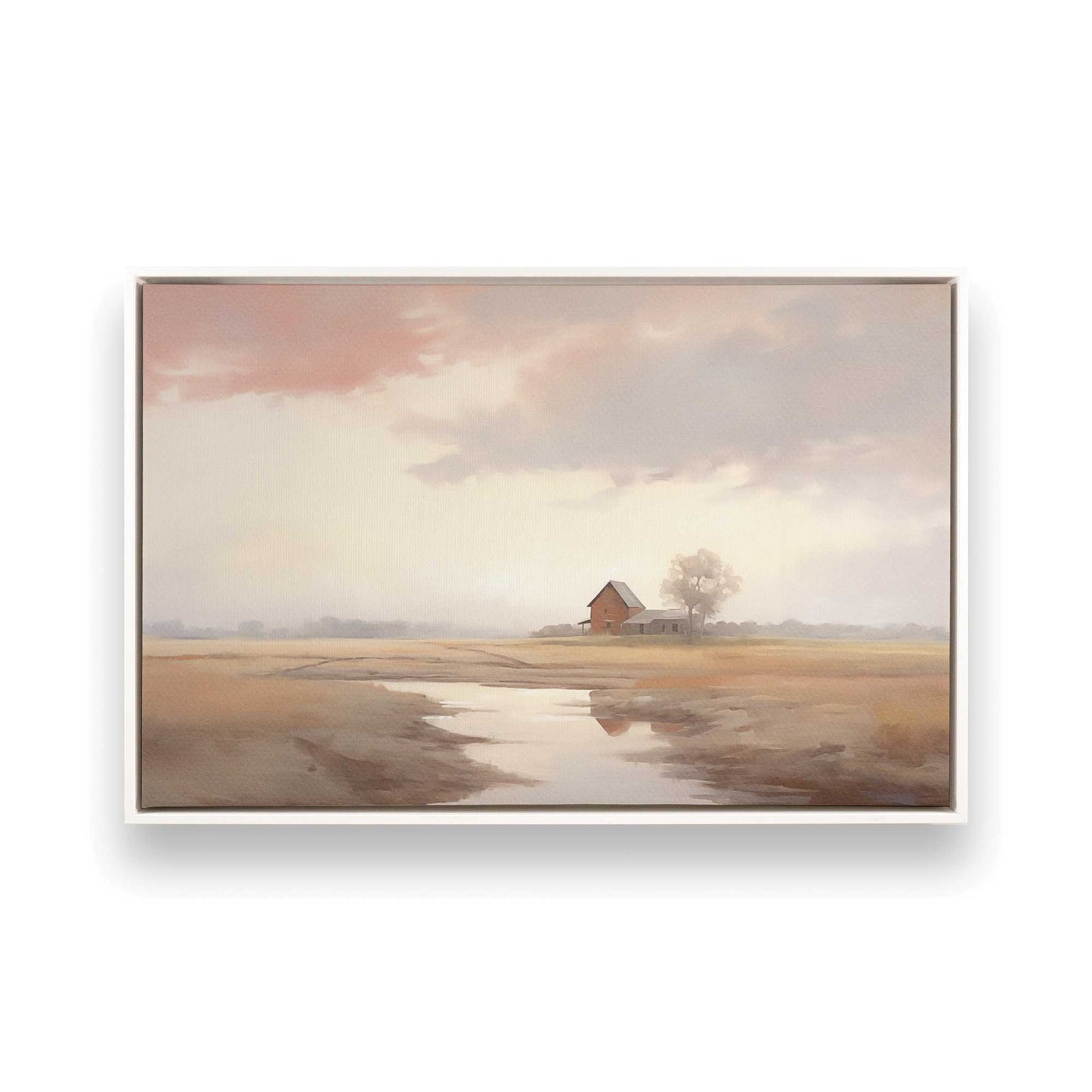 [Color:Opaque White] Picture of art in a White frame