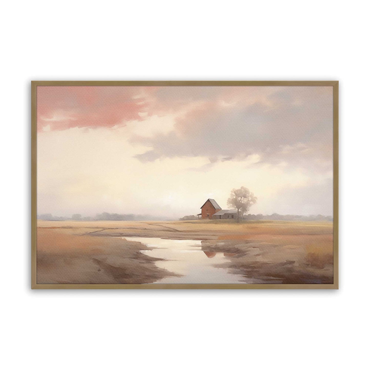 [Color:Brushed Gold] Picture of art in a Brushed Gold frame