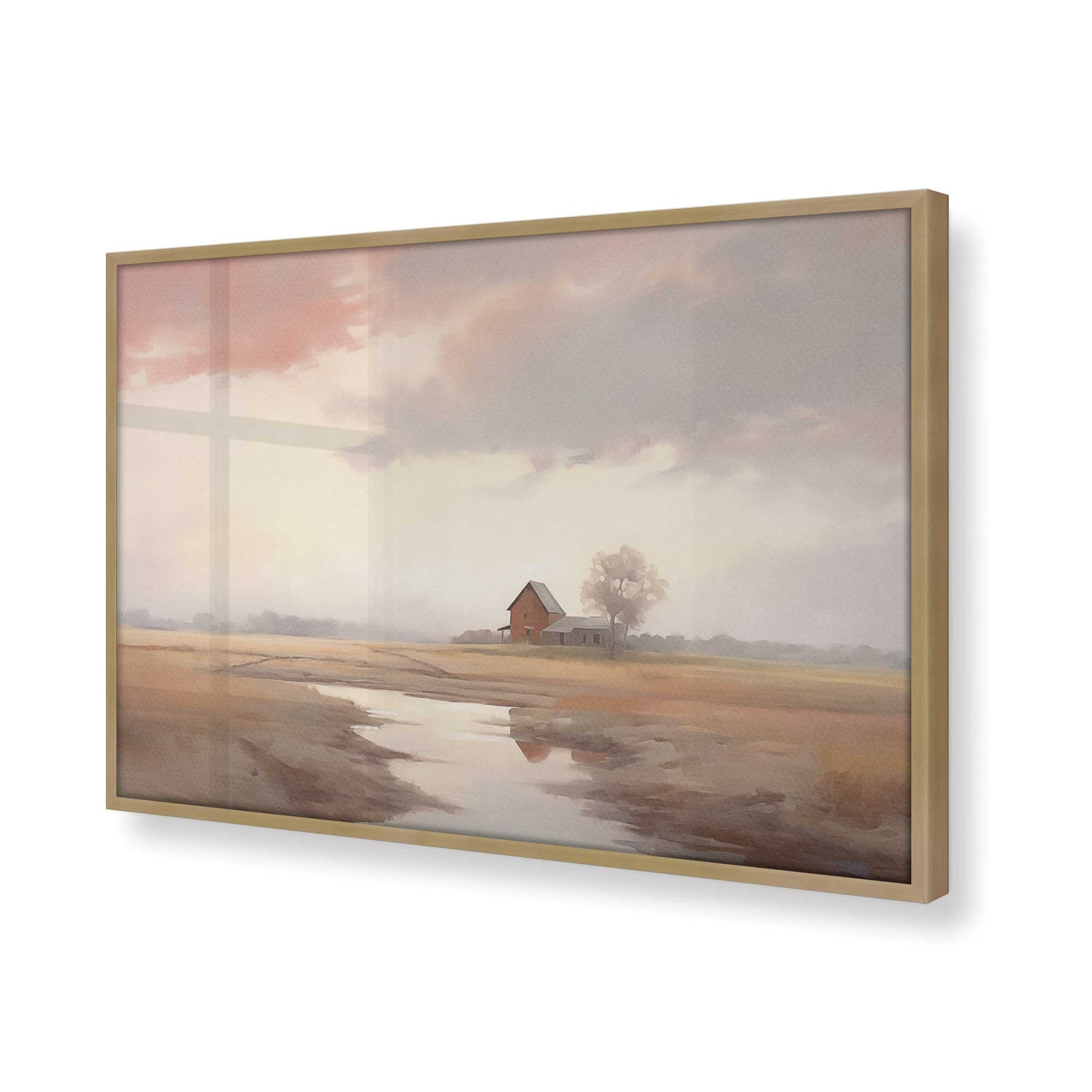 [Color:Brushed Gold] Picture of art in a Brushed Gold frame of the corner