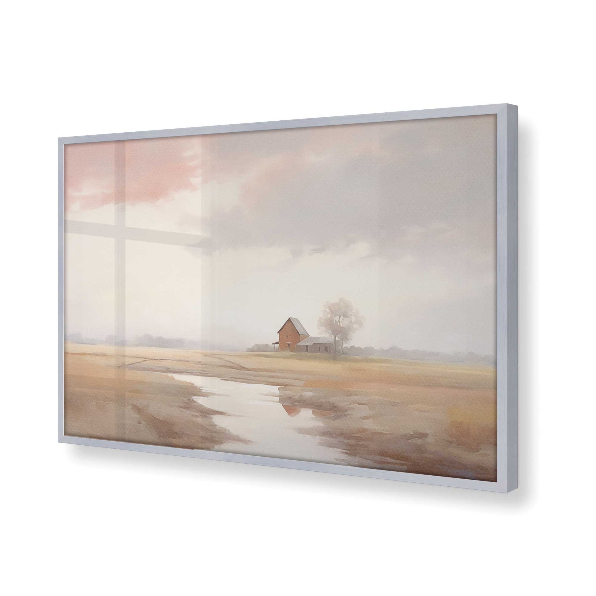 [Color:Polished Chrome] Picture of art in a Polished Chrome frame of the corner