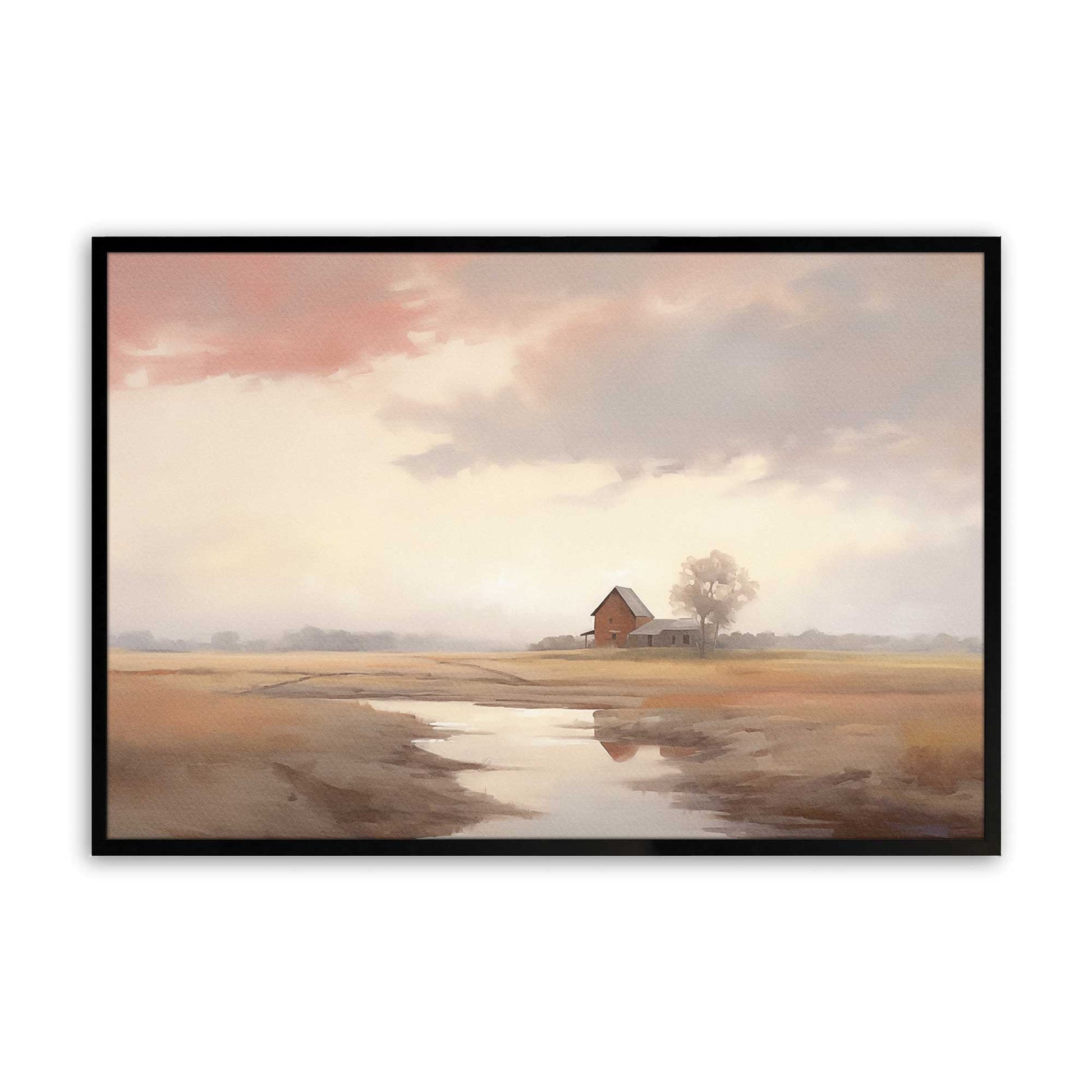 [Color:Satin Black], Picture of art in a Satin Black frame
