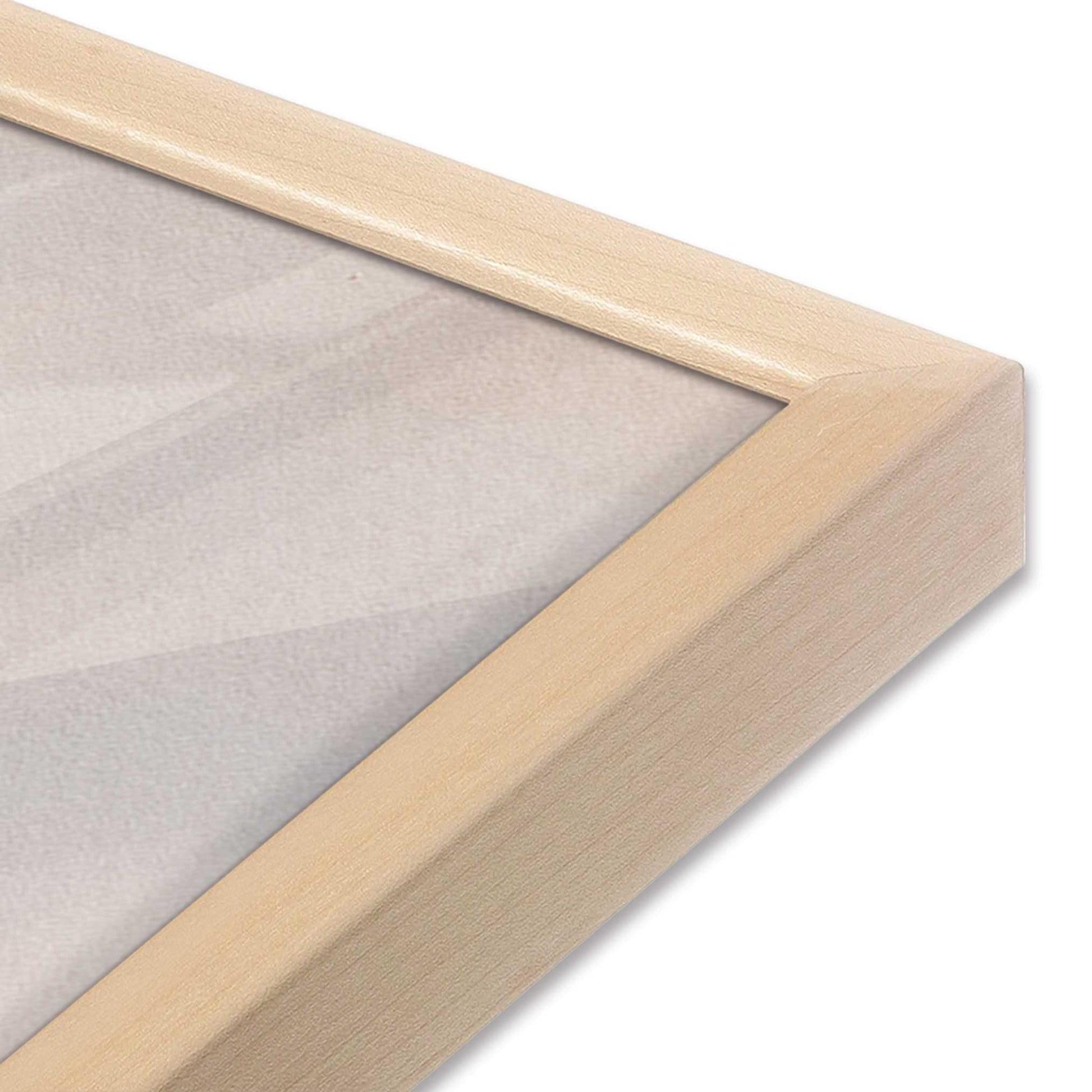 [Color:Raw Maple] Picture of art in a Raw Maple frame at an angle