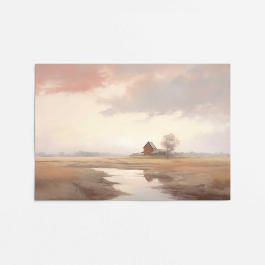 Peaceful Countryside Reflections Promotional Rolled Print
