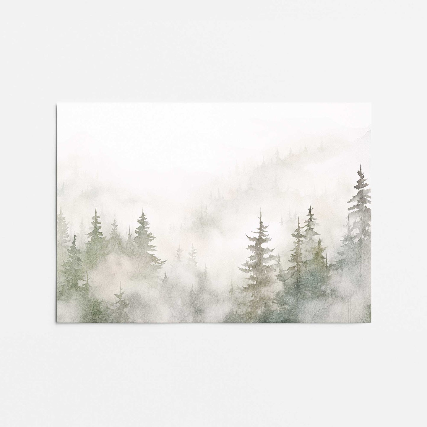 Misty Forest Scene Promotional Rolled Print