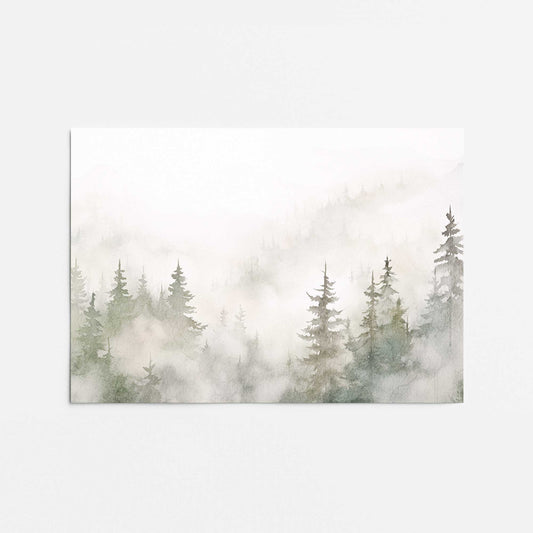 Misty Forest Scene Promotional Rolled Print