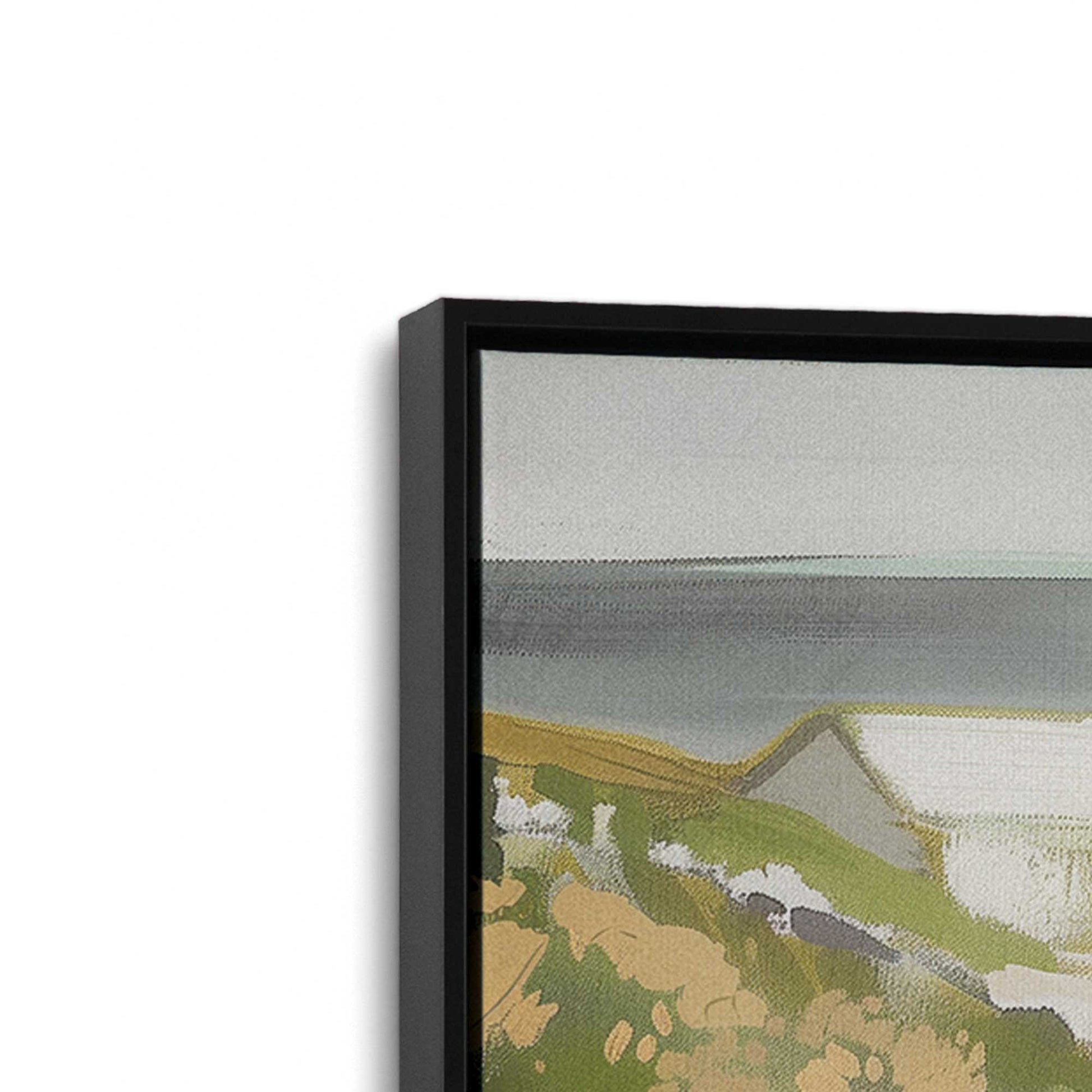 [Color:Satin Black] Picture of art in a Satin Black frame at an angle