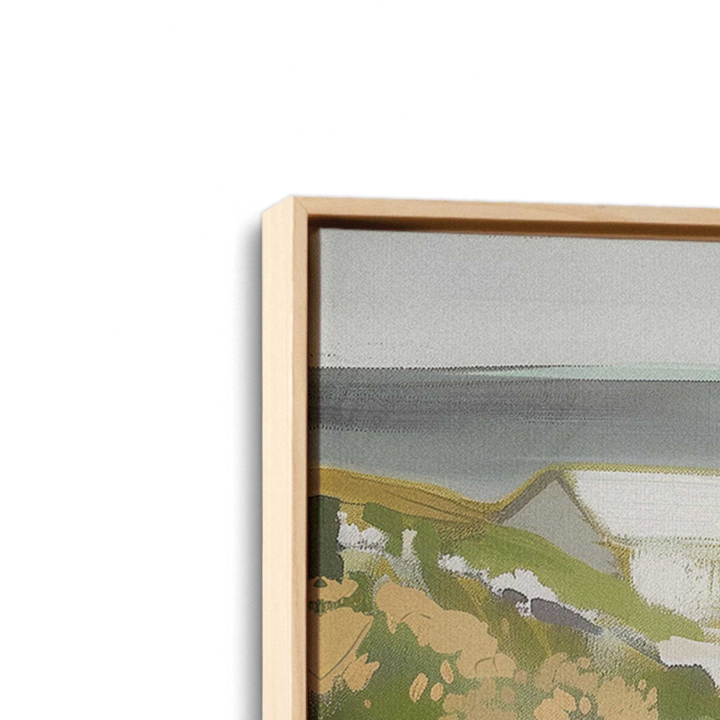 [Color:American Maple] Picture of art in a American Maple frame at an angle