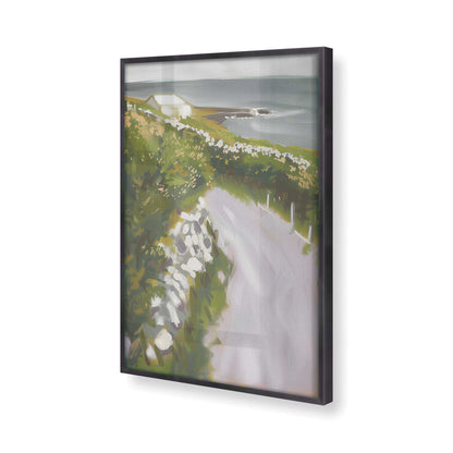 [Color:Weathered Zinc] Picture of art in a Weathered Zinc frame of the corner