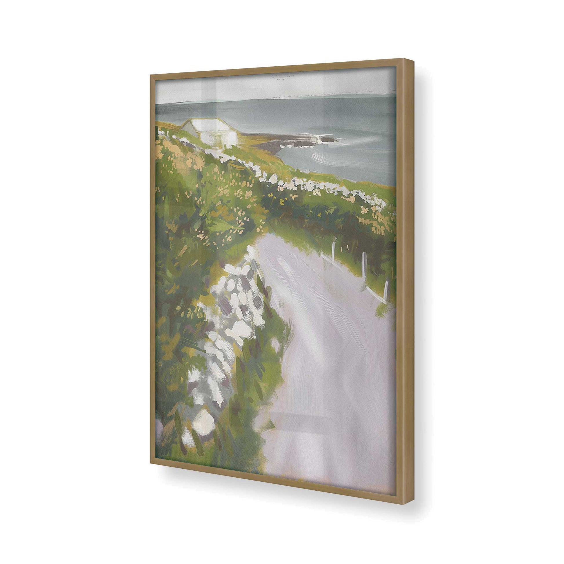 [Color:Brushed Gold] Picture of art in a Brushed Gold frame of the corner