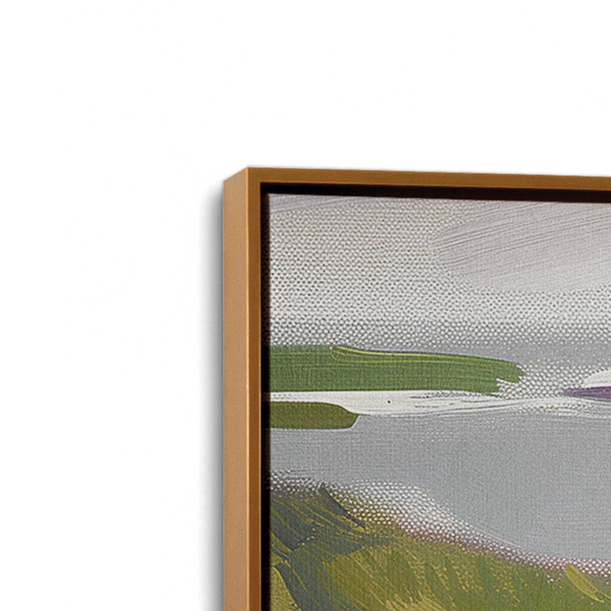 [Color:Polished Gold] Picture of art in a Polished Gold frame at an angle