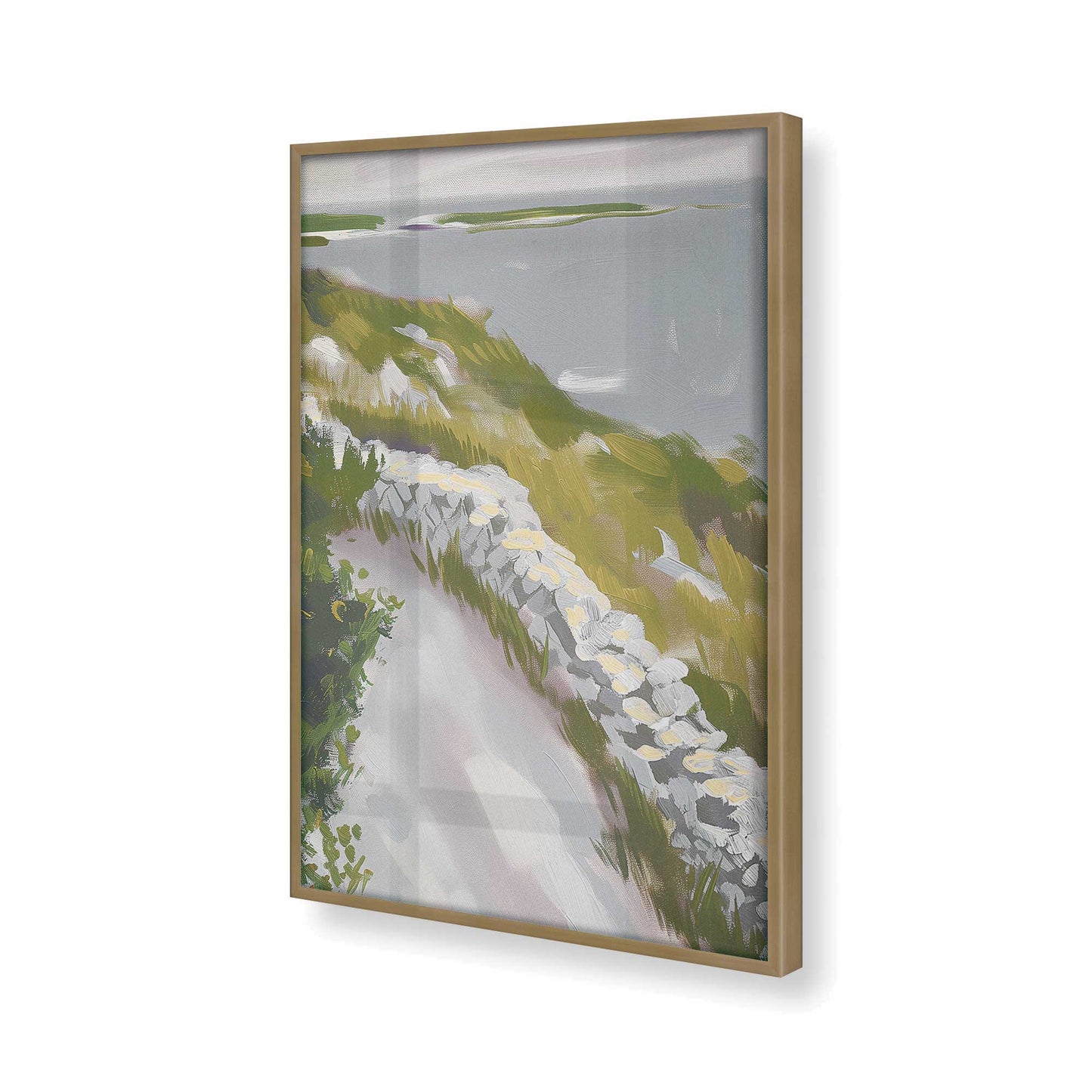 [Color:Brushed Gold] Picture of art in a Brushed Gold frame of the corner