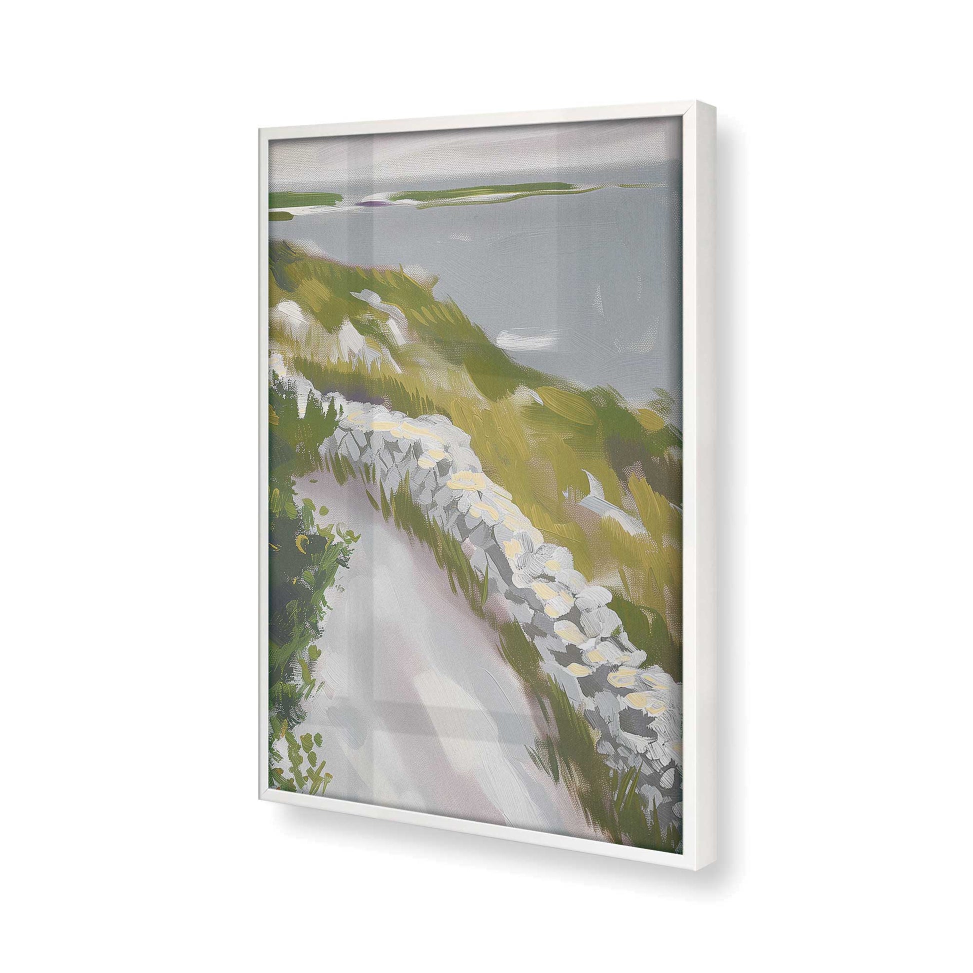 [Color:Opaque White] Picture of art in a Opaque White frame of the corner