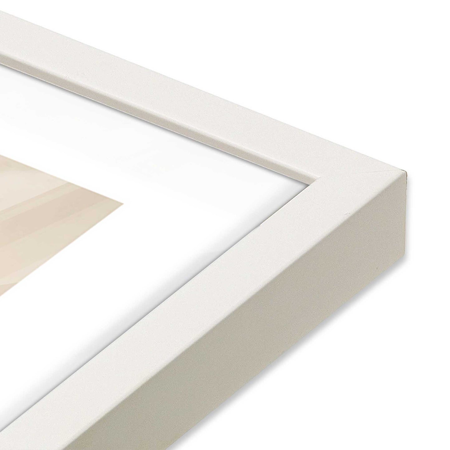 [Color:Opaque White] Picture of art in a Opaque White frame at an angle