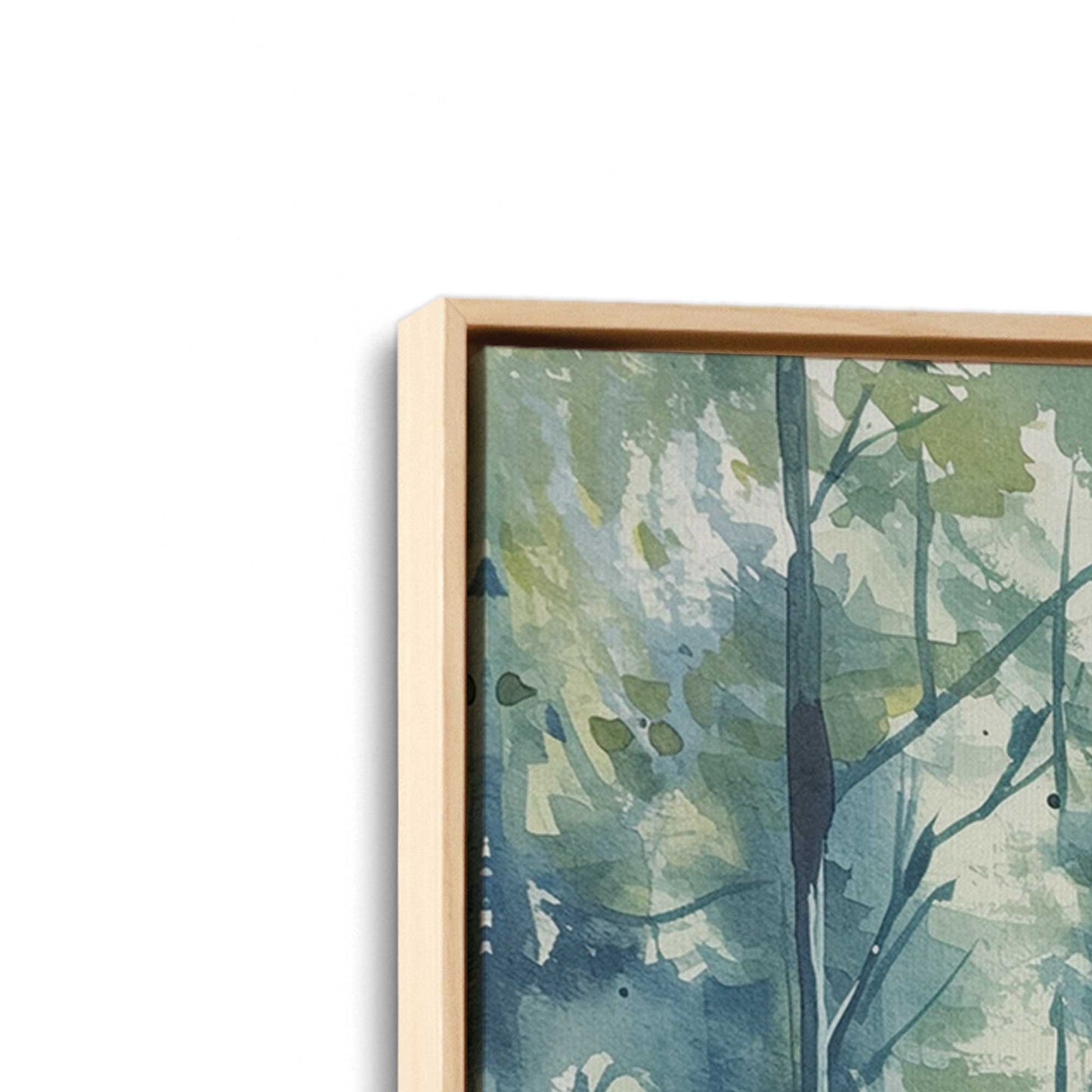 [Color:American Maple] Picture of art in a American Maple frame at an angle