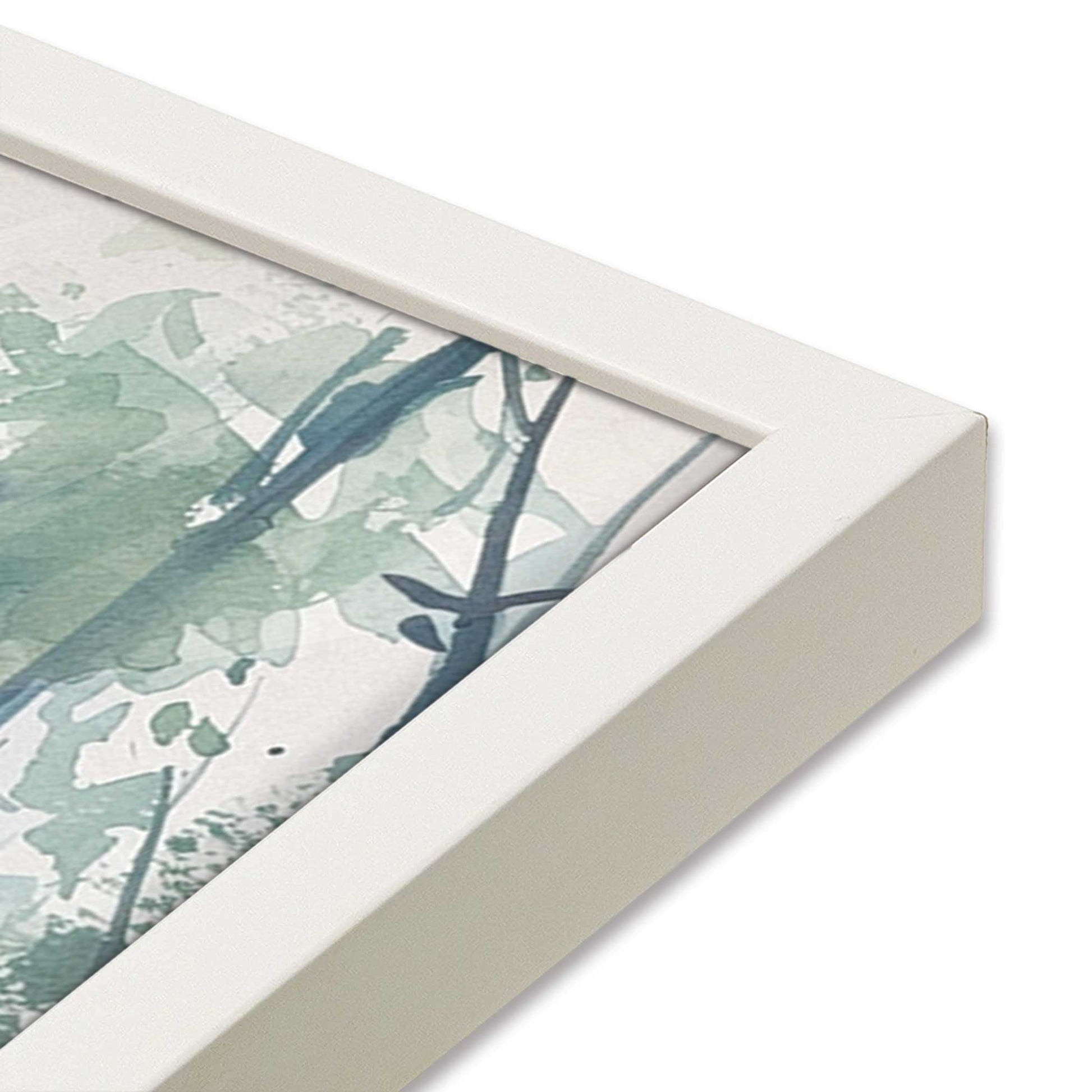 [Color:Opaque White] Picture of art in a Opaque White frame at an angle