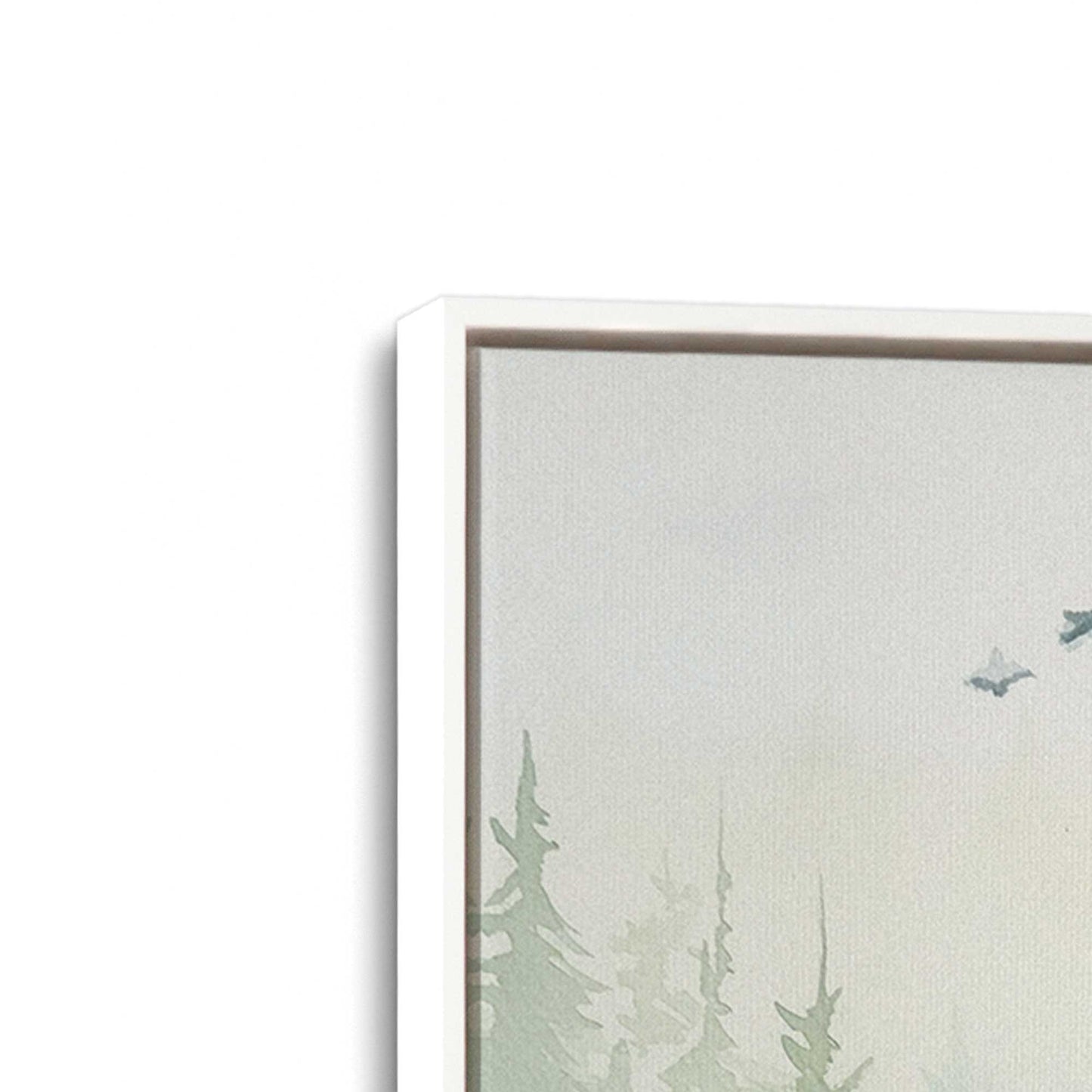 [Color:Opaque White] Picture of art in a White frame at an angle