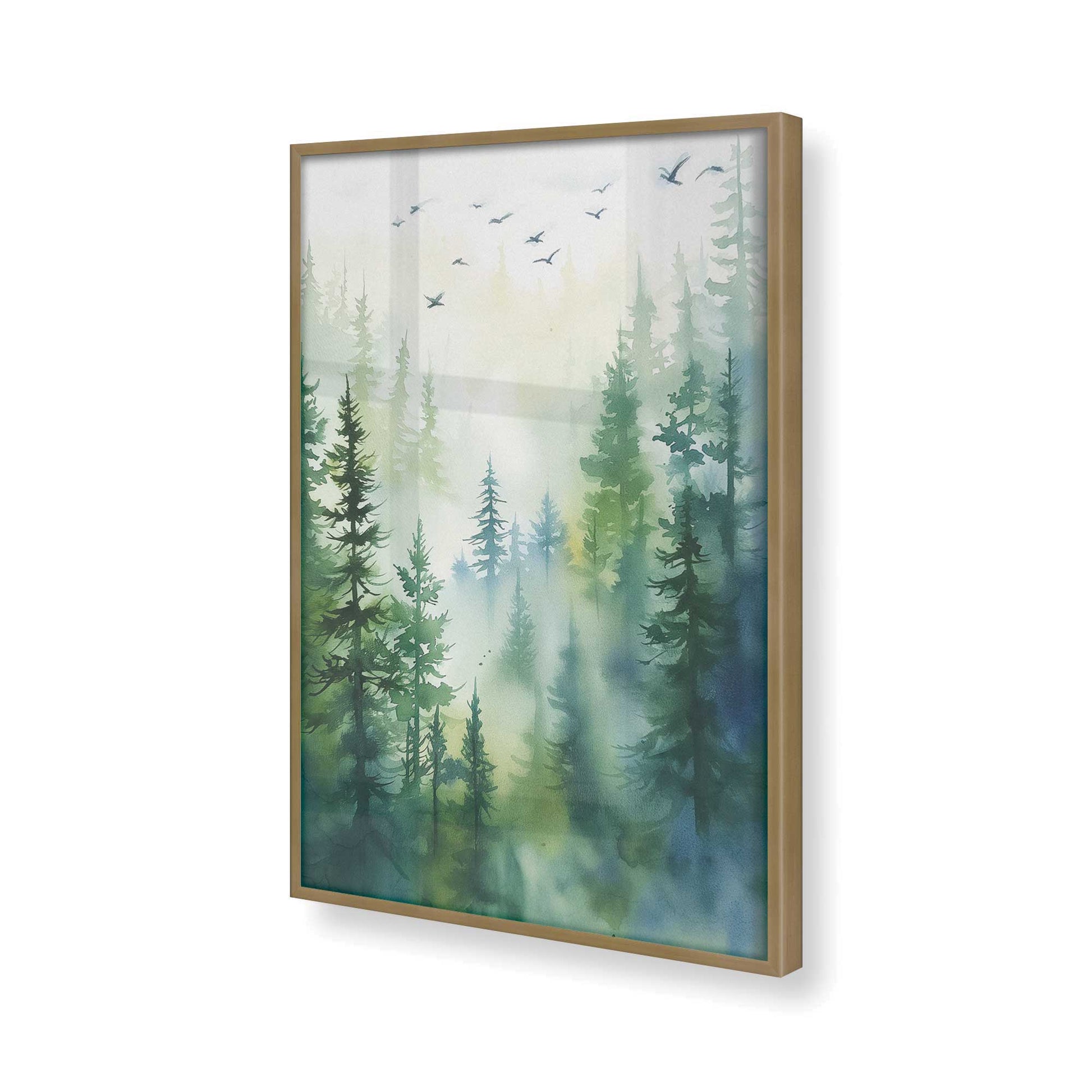 [Color:Brushed Gold] Picture of art in a Brushed Gold frame of the corner