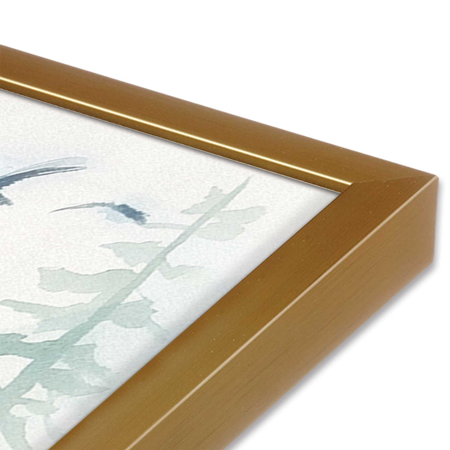 [Color:Polished Gold] Picture of art in a Polished Gold frame at an angle