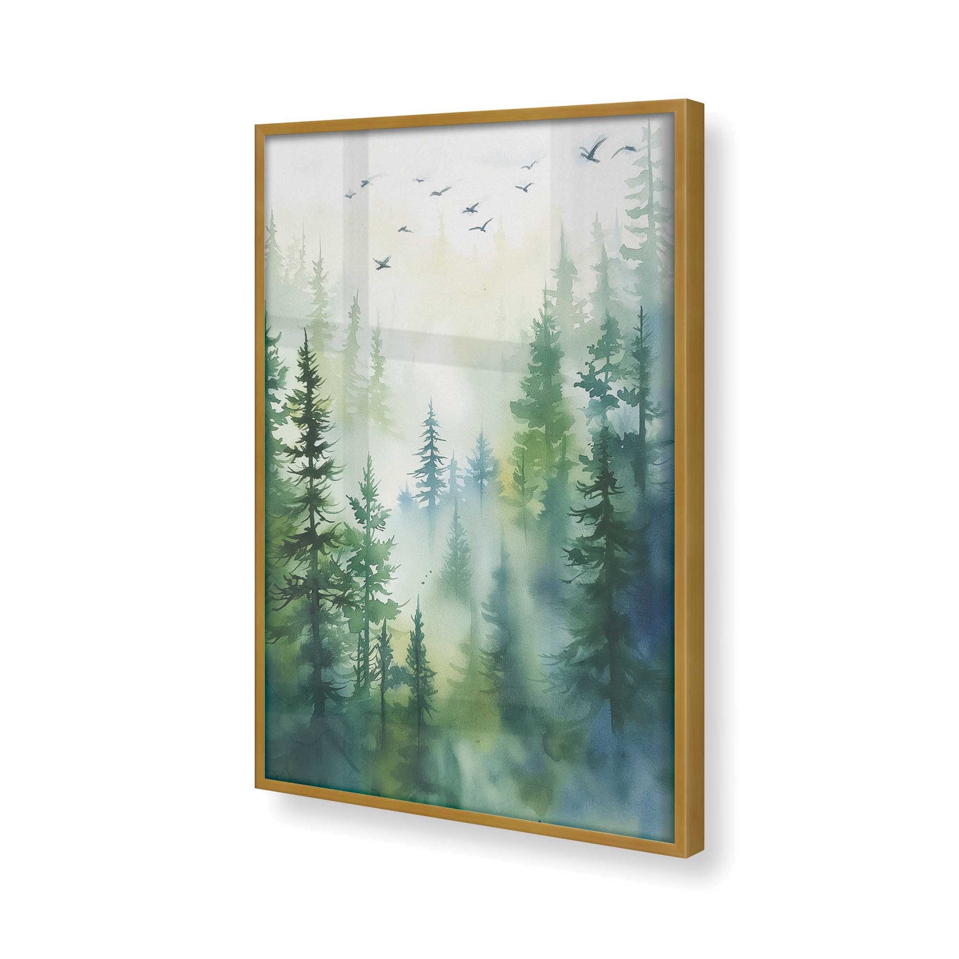 [Color:Polished Gold] Picture of art in a Polished Gold frame of the corner