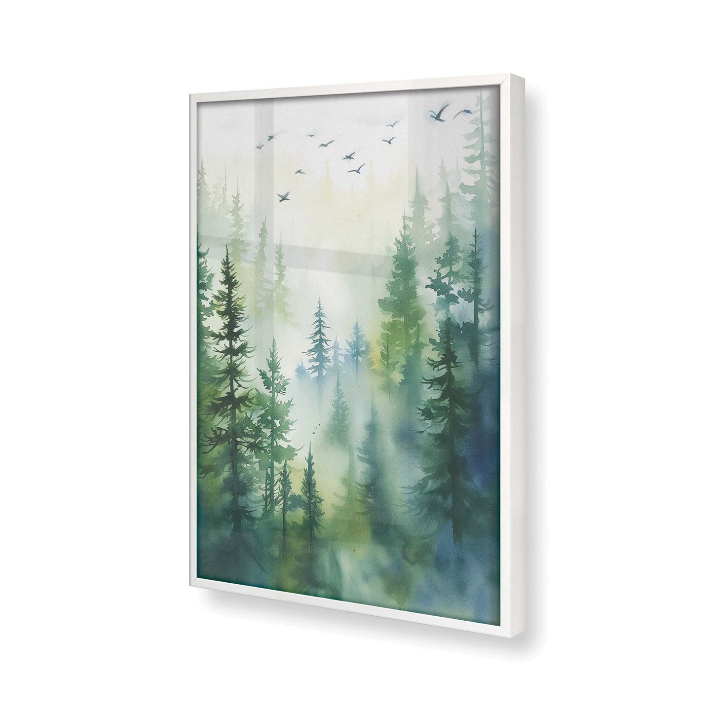 [Color:Opaque White] Picture of art in a Opaque White frame of the corner