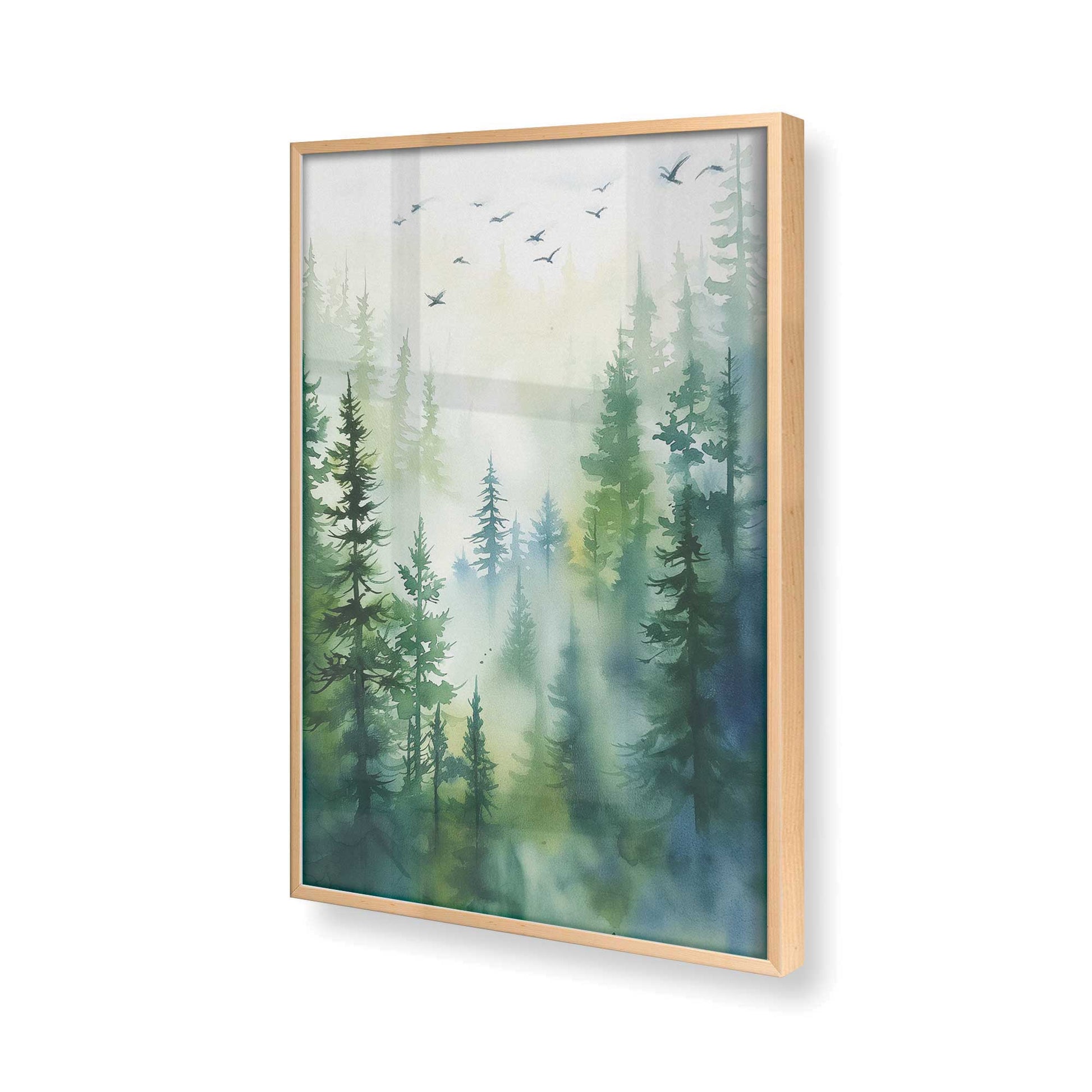 [Color:Raw Maple] Picture of art in a Raw Maple frame of the corner