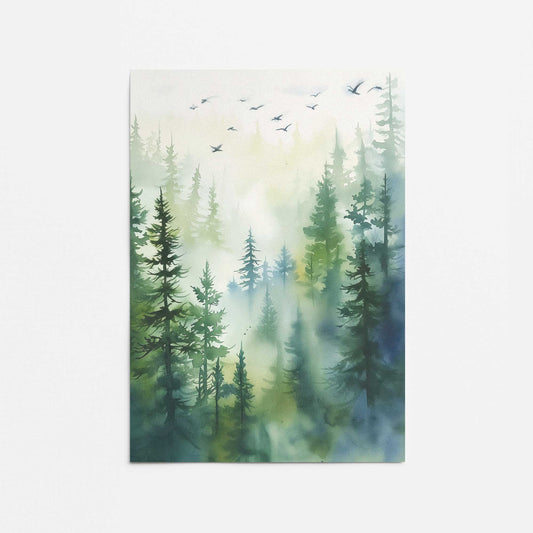 Serene Forest In Flight I Promotional Rolled Print