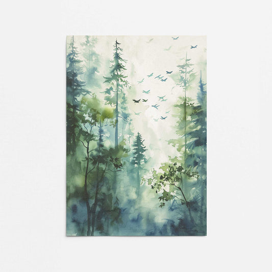 Serene Forest in Flight II Promotional Rolled Print