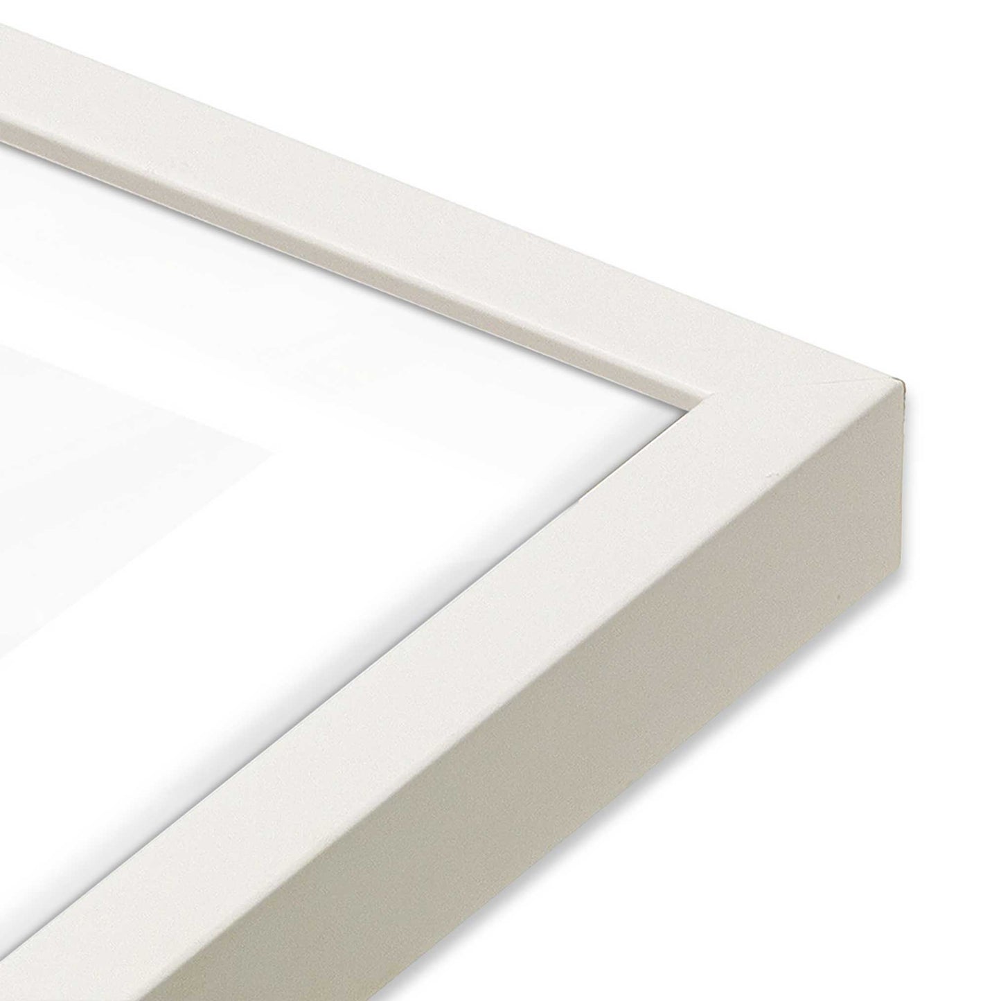 [Color:Opaque White] Picture of art in a Opaque White frame at an angle