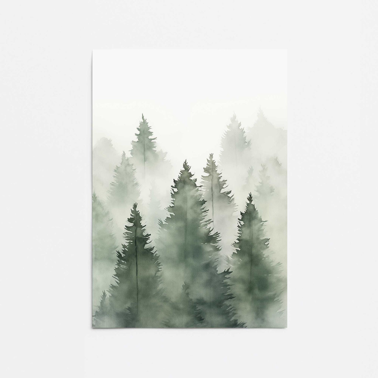 Foggy Morning Woodland I Promotional Rolled Print