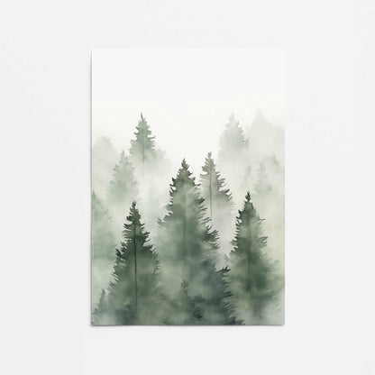 Foggy Morning Woodland I Promotional Rolled Print