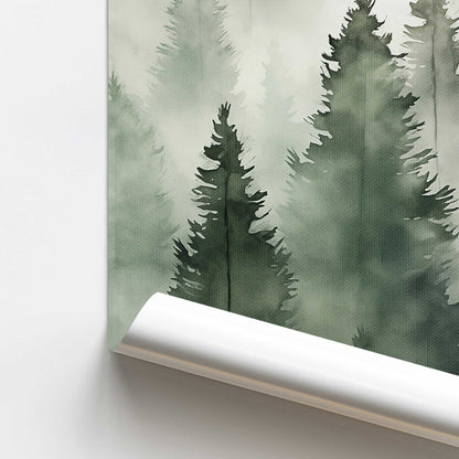 Foggy Morning Woodland I Promotional Rolled Print
