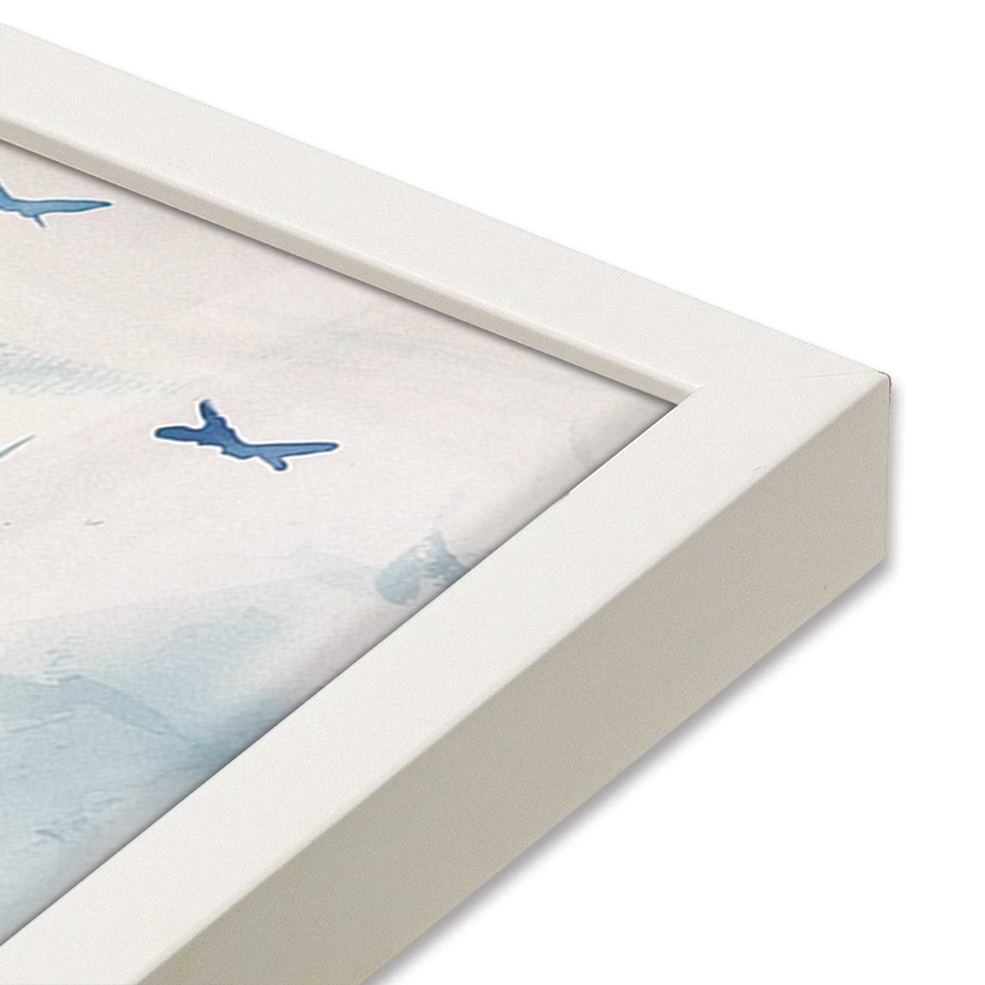 [Color:Opaque White] Picture of art in a Opaque White frame at an angle