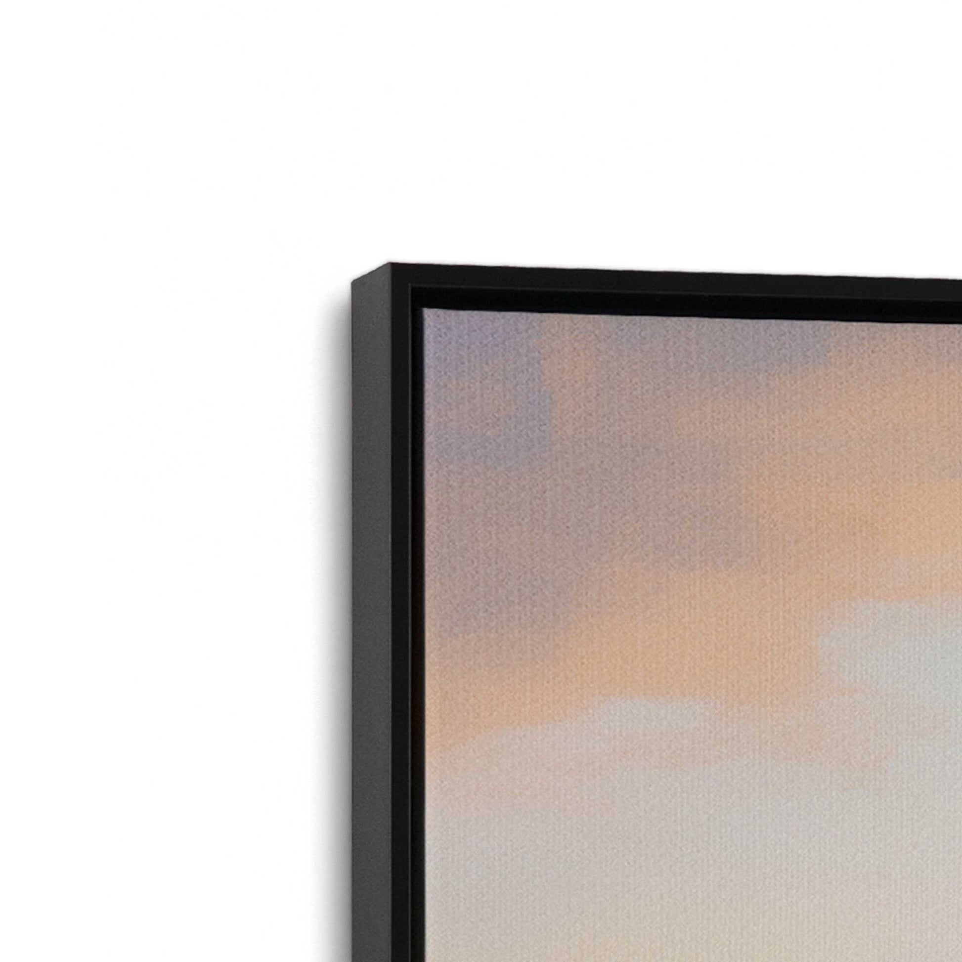 [Color:Satin Black] Picture of art in a Satin Black frame at an angle