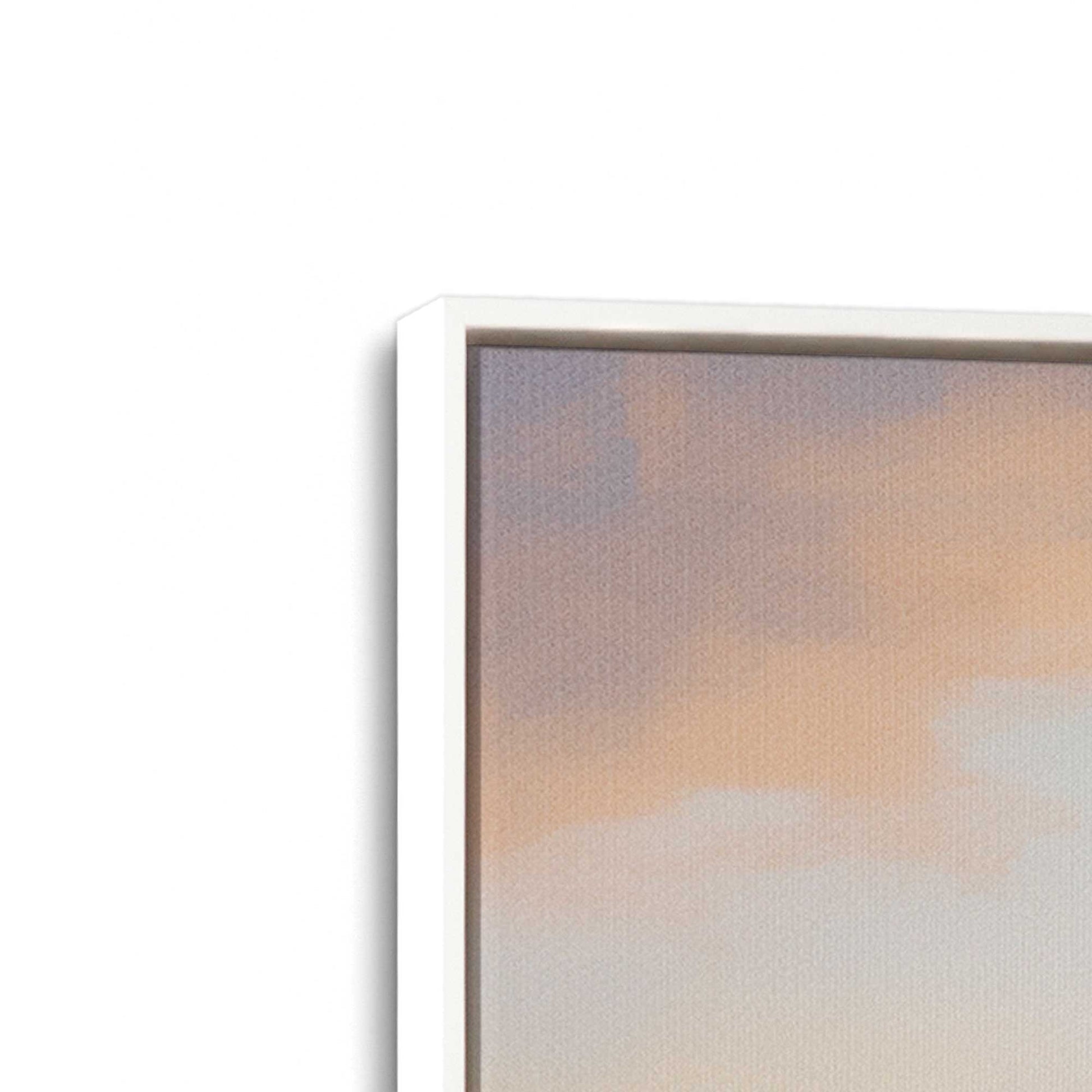 [Color:Opaque White] Picture of art in a White frame at an angle