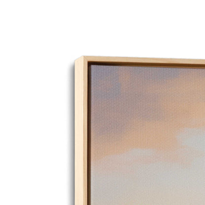 [Color:American Maple] Picture of art in a American Maple frame at an angle