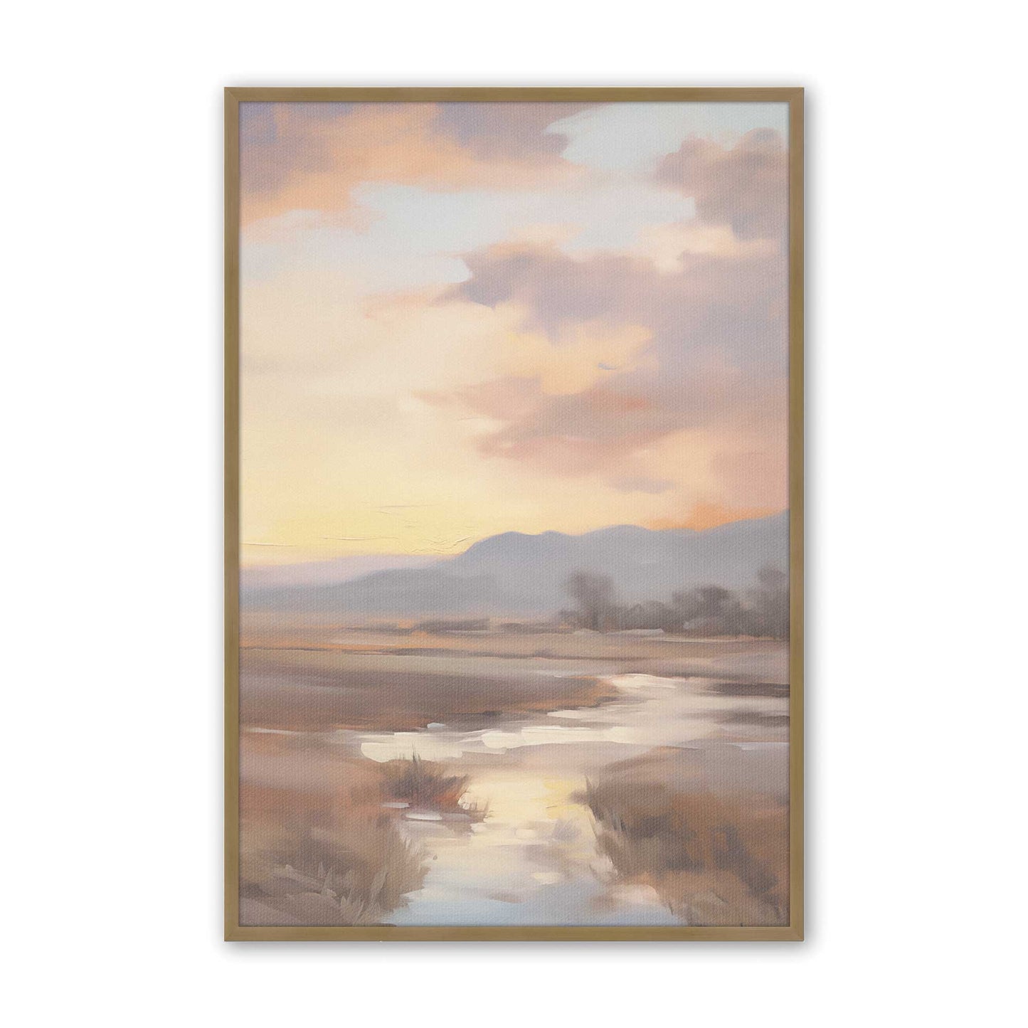 [Color:Brushed Gold] Picture of art in a Brushed Gold frame