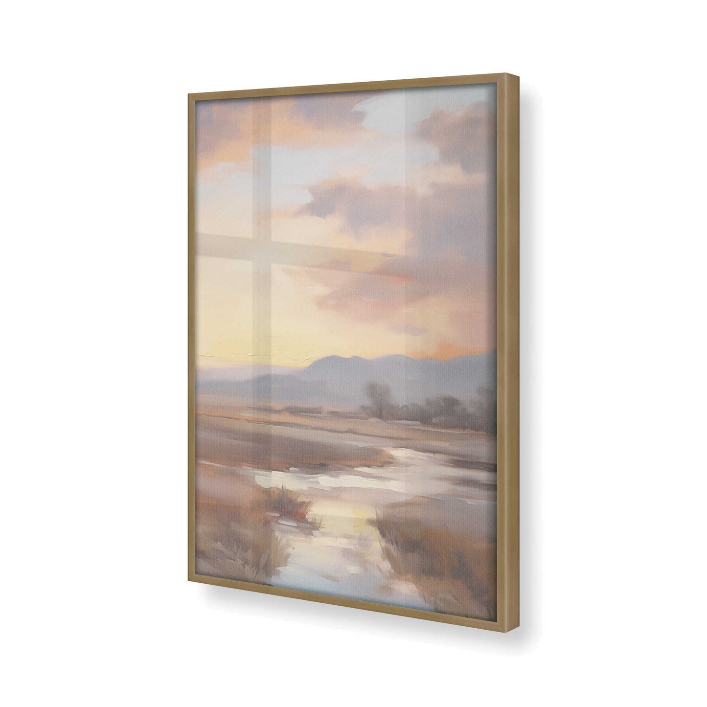 [Color:Brushed Gold] Picture of art in a Brushed Gold frame of the corner