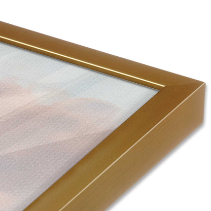 [Color:Polished Gold] Picture of art in a Polished Gold frame at an angle