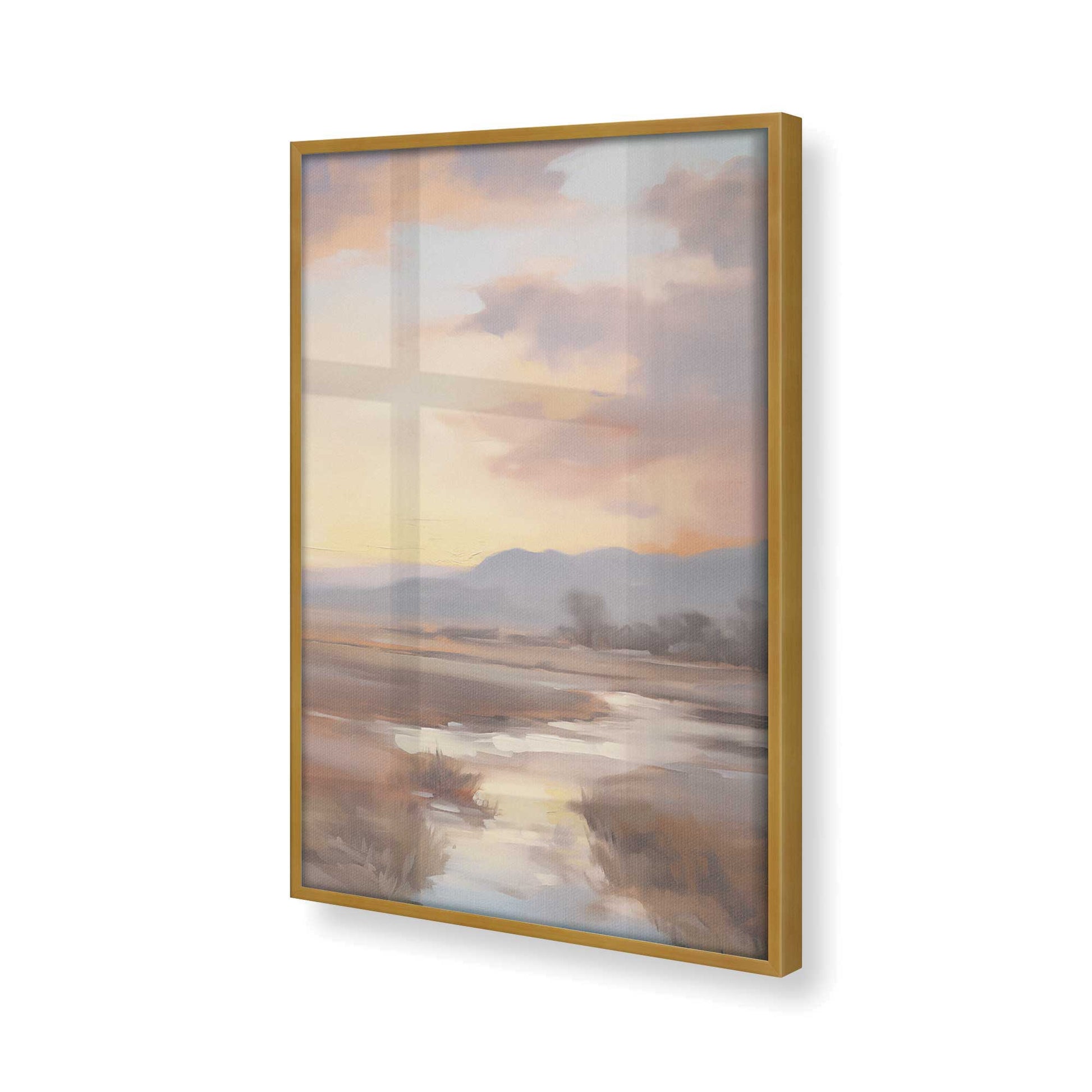 [Color:Polished Gold] Picture of art in a Polished Gold frame of the corner