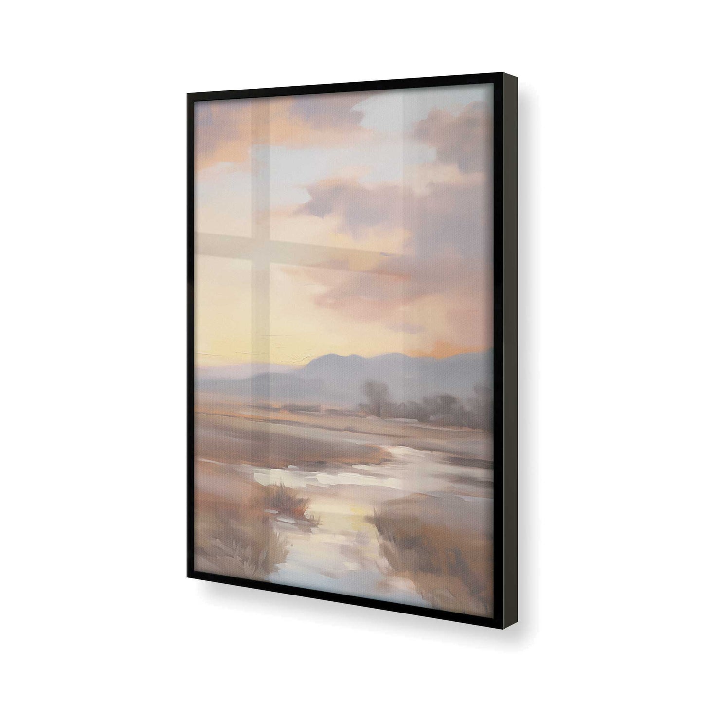 [Color:Satin Black] Picture of art in a Satin Black frame of the corner