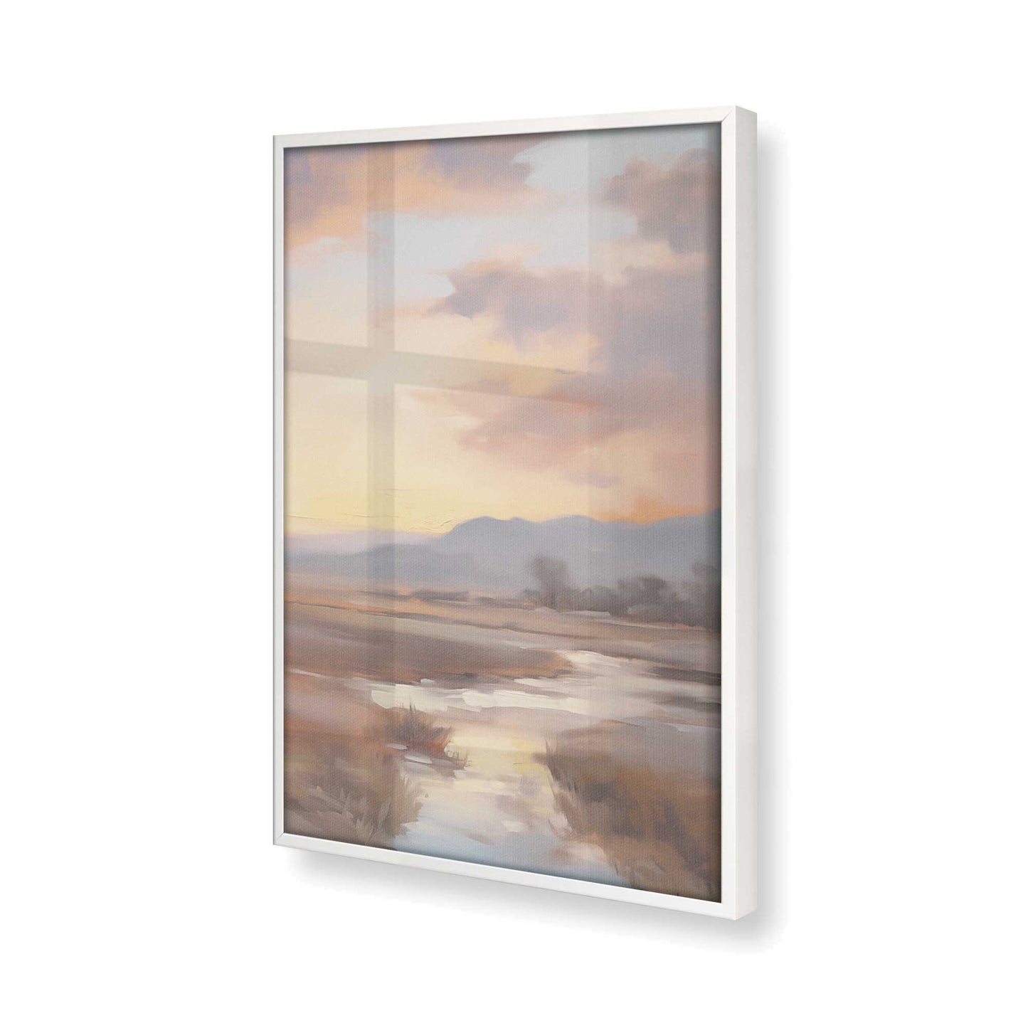 [Color:Opaque White] Picture of art in a Opaque White frame of the corner