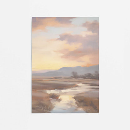 Serene Sunset Over Fields I Promotional Rolled Print