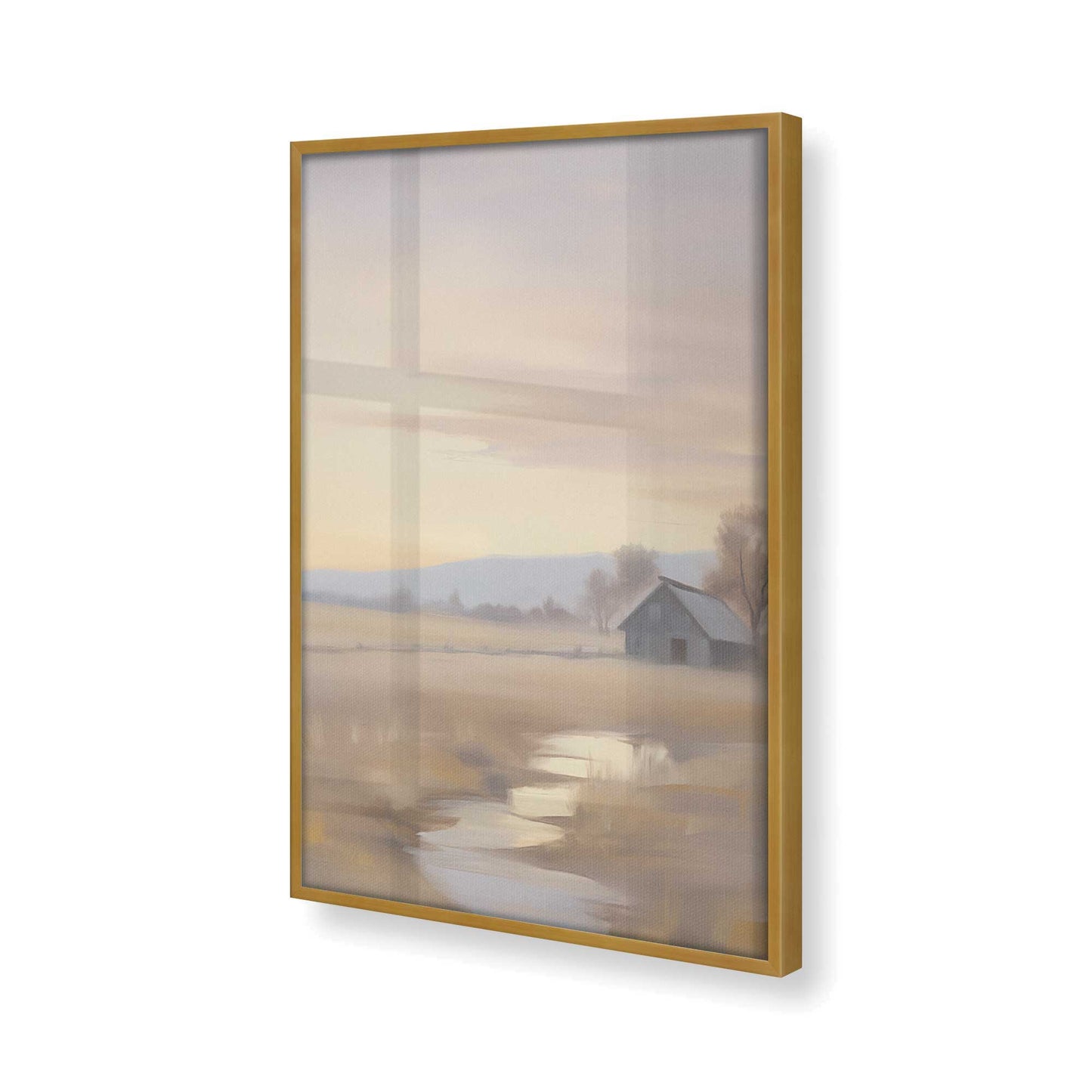 [Color:Polished Gold] Picture of art in a Polished Gold frame of the corner