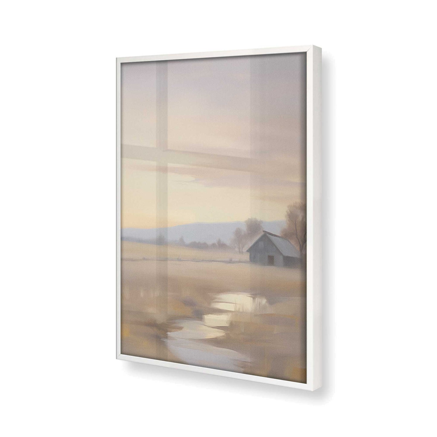 [Color:Opaque White] Picture of art in a Opaque White frame of the corner