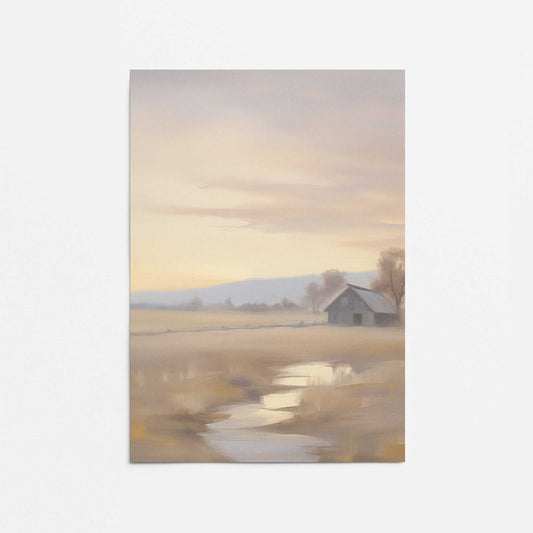 Serene Sunset Over Fields II Promotional Rolled Print